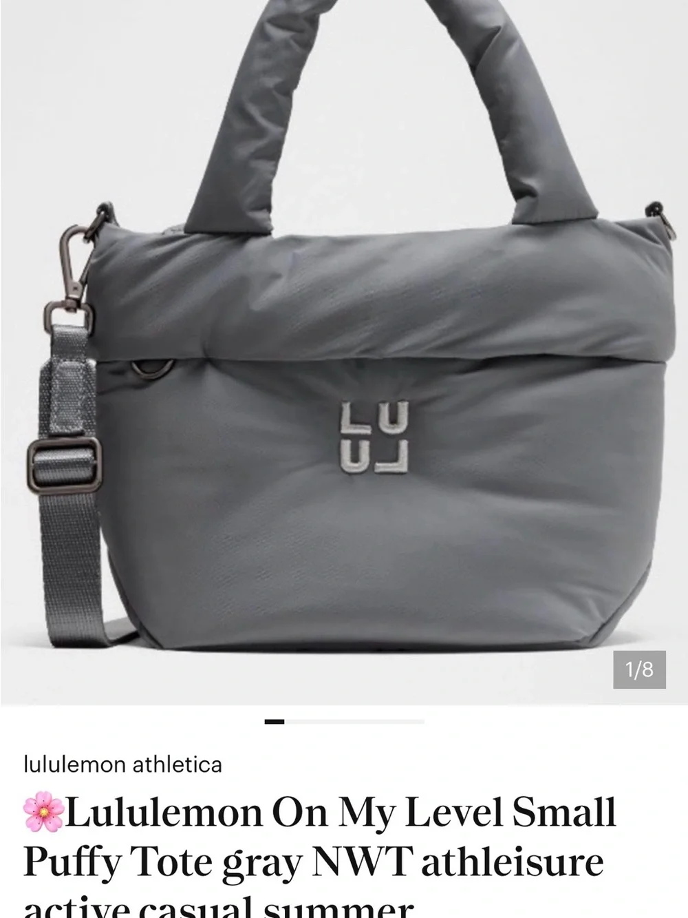 lululemon athletica Padded Small Tote Bag - Gray